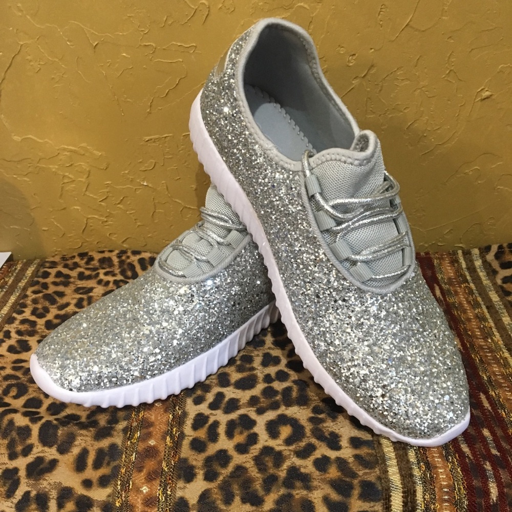 Silver Sparkle Sneakers